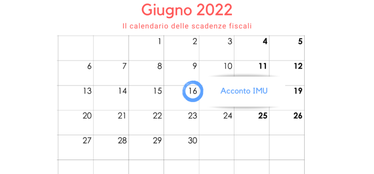 Acconto IMU: la scadenza del 16 giugno 2022