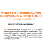 Domanda contributi a fondo perduto eredi, scadenza 24 agosto 2020