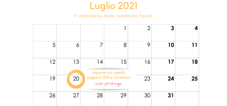 Imposte sui redditi, la scadenza del 20 luglio per ISA e forfettari con proroga al 15 settembre