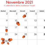 Scadenze fiscali novembre 2021, il calendario degli adempimenti del mese
