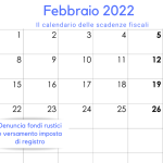 Denuncia fondi rustici e versamento imposta di registro: scadenza 28 febbraio 2022