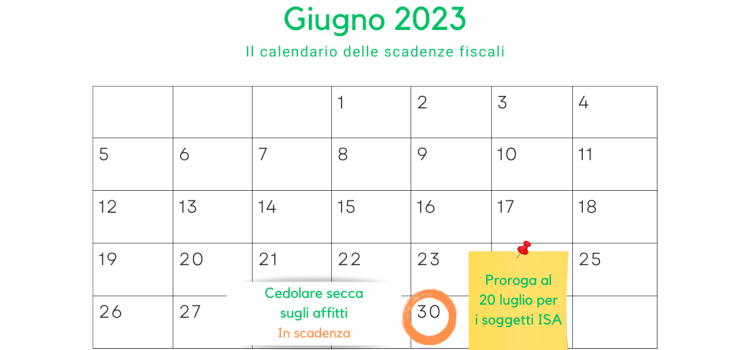 Cedolare secca sugli affitti: la scadenza il 30 giugno, con proroga il 20 luglio