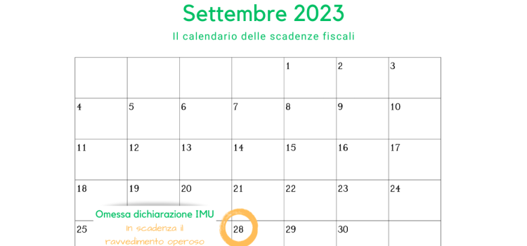 Omessa dichiarazione IMU: in scadenza il 28 settembre il ravvedimento operoso