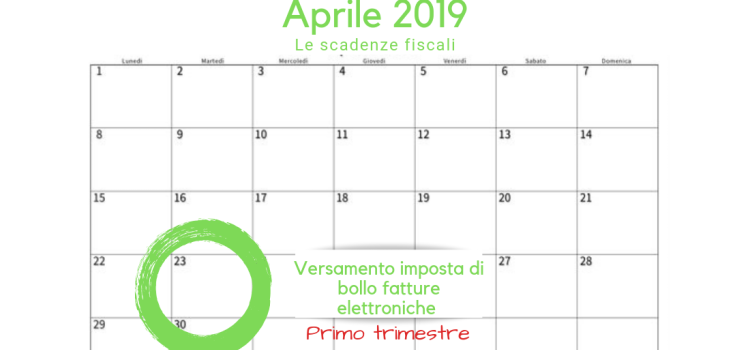 Scadenza imposta di bollo fatture elettroniche, 23 aprile termine ultimo