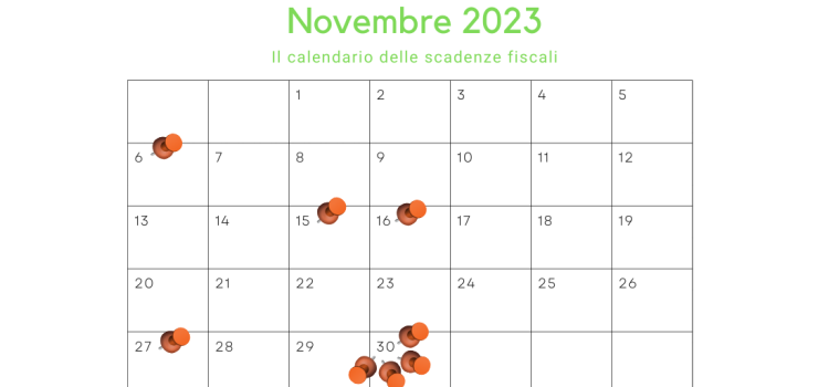 Scadenze fiscali novembre 2023: le date in calendario