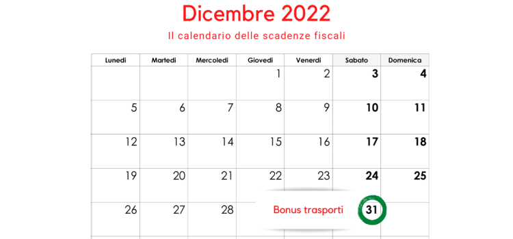 Bonus trasporti: il 31 dicembre 2022 la scadenza per domanda e utilizzo