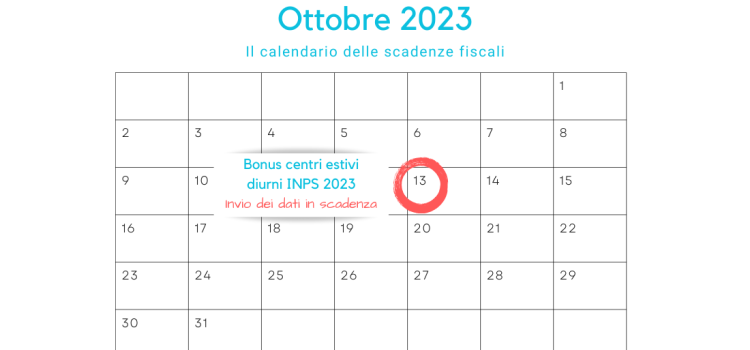 Bonus centri estivi diurni INPS 2023: in scadenza il 13 ottobre l'invio dei dati