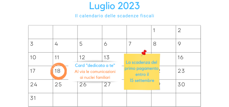 Al via la card "dedicata a te": la scadenza del primo pagamento il 15 settembre 2023