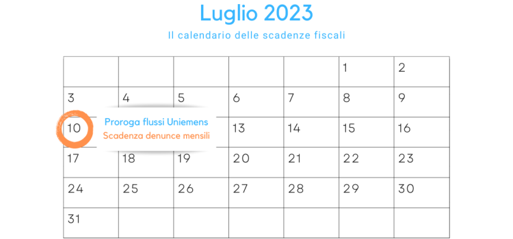 Flussi Uniemens, invio in scadenza il 10 luglio dopo la proroga comunicata dall'INPS