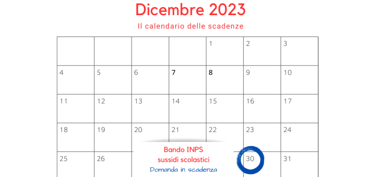 Bando INPS sussidi scolastici: domanda in scadenza il 30 dicembre