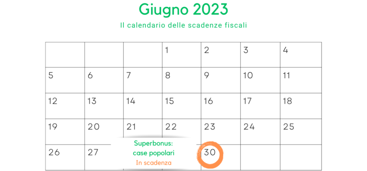 Superbonus, case popolari: la scadenza il 30 giugno