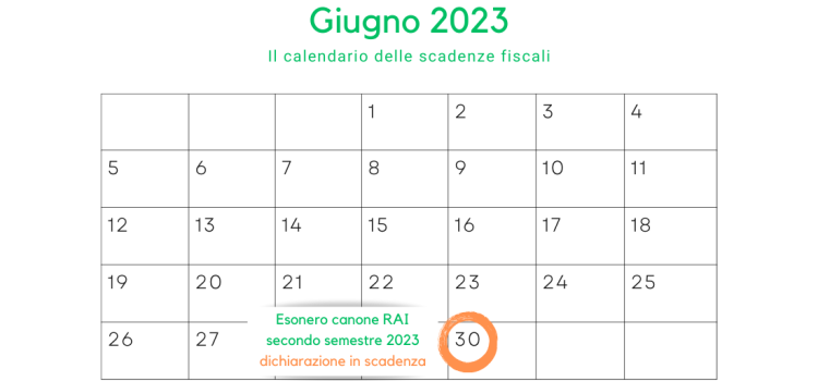 Esonero canone RAI 2° semestre 2023: dichiarazione in scadenza il 30 giugno