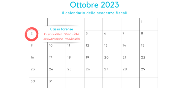 Cassa forense: dichiarazione dei redditi in scadenza il 2 ottobre