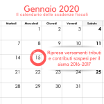 Terremoto 2016-2017, ripresa versamenti: scadenza 15 gennaio 2020