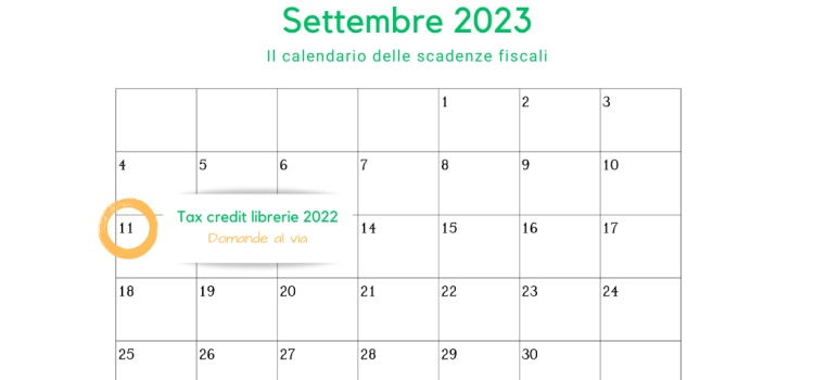 Tax credit librerie anno 2022: domanda dall'11 settembre