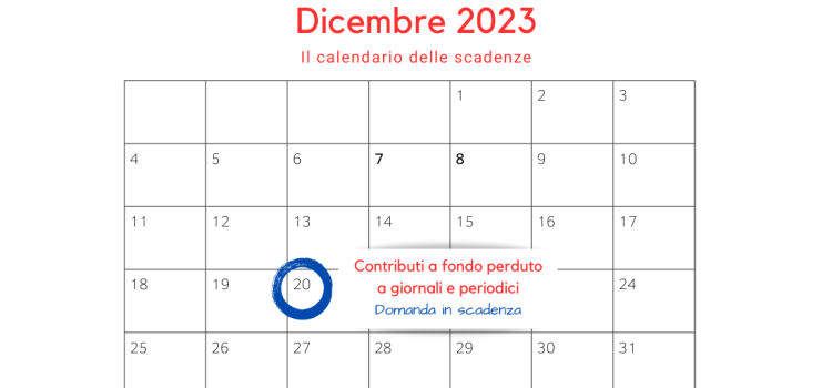 Contributi a fondo perduto a giornali e periodici: domanda in scadenza il 20 dicembre