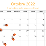 Scadenze fiscali ottobre 2022, il calendario degli adempimenti del mese