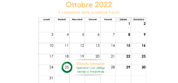 Elenchi Intrastat: scadenza per l'invio il 25 ottobre 2022