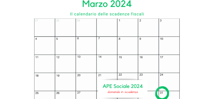 APE Sociale: domanda in scadenza il 31 marzo 2024