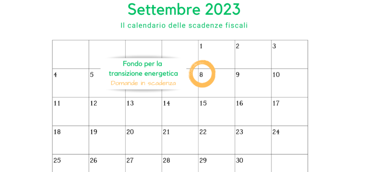 Fondo per la Transizione Energetica: domanda in scadenza l'8 settembre