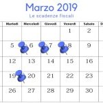 Scadenze fiscali marzo 2019: le date da segnare sul calendario