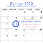Ravvedimento breve imposte: la scadenza del 15 gennaio 2020