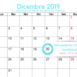 Versamento ritenute condomini, la scadenza del 20 dicembre 2019