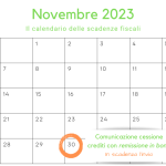 Comunicazione della cessione dei crediti con remissione in bonis: scadenza il 30 novembre