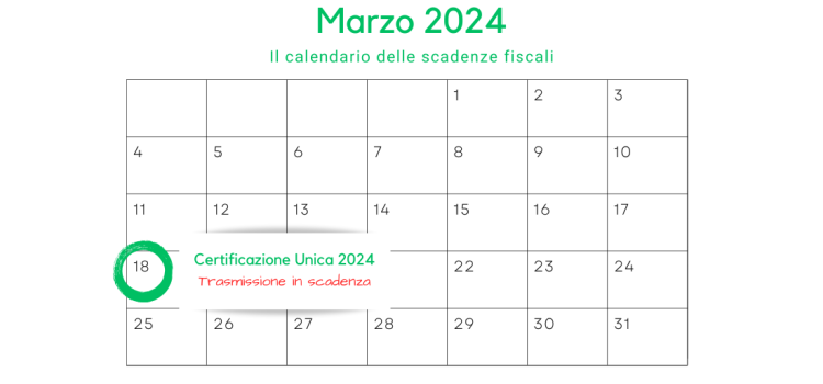 Certificazione Unica 2024: invio in scadenza il 18 marzo 