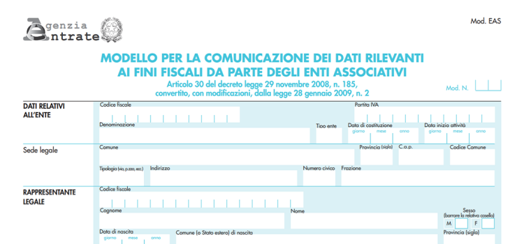 Scadenza modello EAS: 1° aprile, ultime ore per comunicare i dati