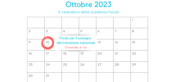 Sostegno alla transizione industriale: domanda di agevolazione dal 10 ottobre