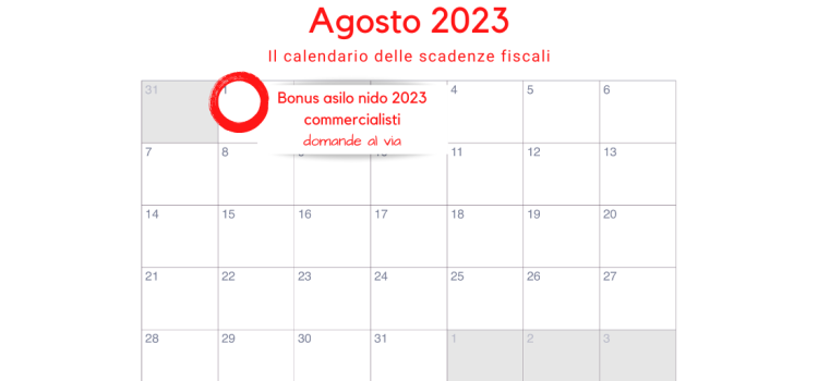 Bonus asilo nido commercialisti: domande dal 1° agosto 2023
