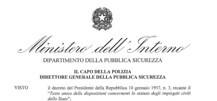 Concorso Polizia di Stato 2022: scadenza della domanda il 21 aprile
