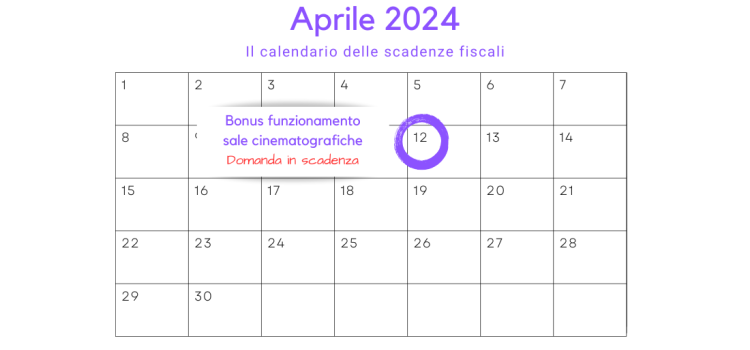 Bonus funzionamento sale cinematografiche: domanda in scadenza il 12 aprile