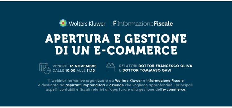 Apertura e gestione di un e-commerce: webinar gratuito il 15 novembre 2024