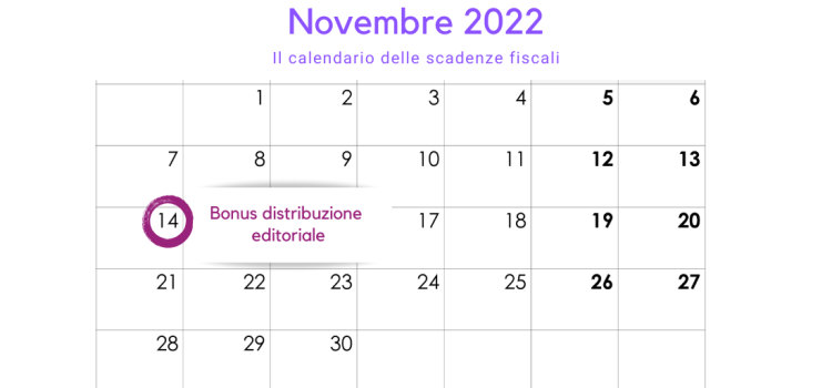Bonus distribuzione editoriale: scadenza per la domanda il 14 novembre 2022
