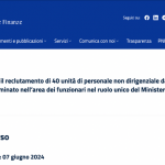 Concorso MEF, 40 funzionari: domanda in scadenza l'8 luglio