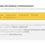 Bonus colonnine per imprese e professionisti: si parte il 26 ottobre 2023