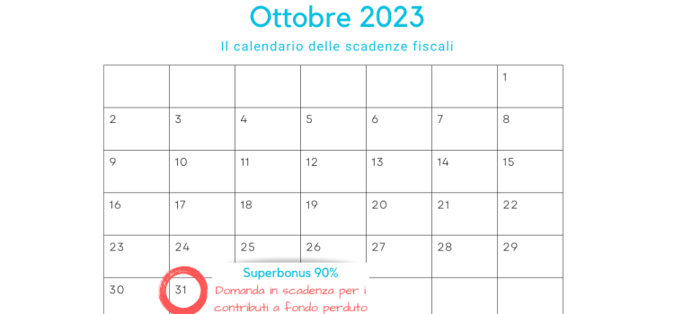 Superbonus 90 per cento: in scadenza il 31 ottobre la domanda per i contributi a fondo perduto