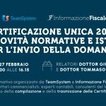Le novità della Certificazione Unica 2025: webinar gratuito oggi, 27 febbraio