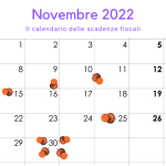 Scadenze fiscali novembre 2022, il calendario degli adempimenti del mese