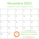 Pensionati: in scadenza il 30 novembre la dichiarazione dei redditi da lavoro autonomo