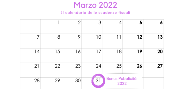 Bonus pubblicità 2022: il 31 marzo la scadenza per la presentazione delle domande